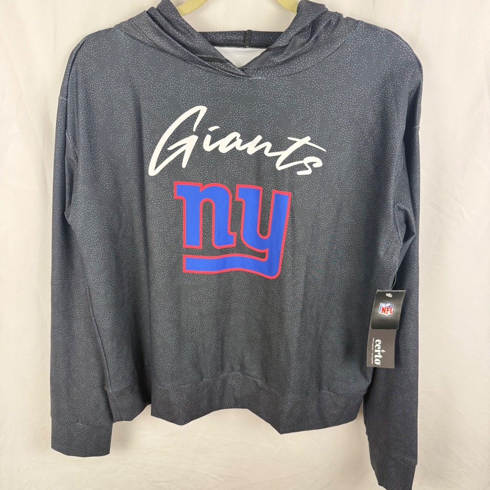 NEW Certo NFL New York Giants Women's Fabtop Lightweight Hoodie XL Football Gray